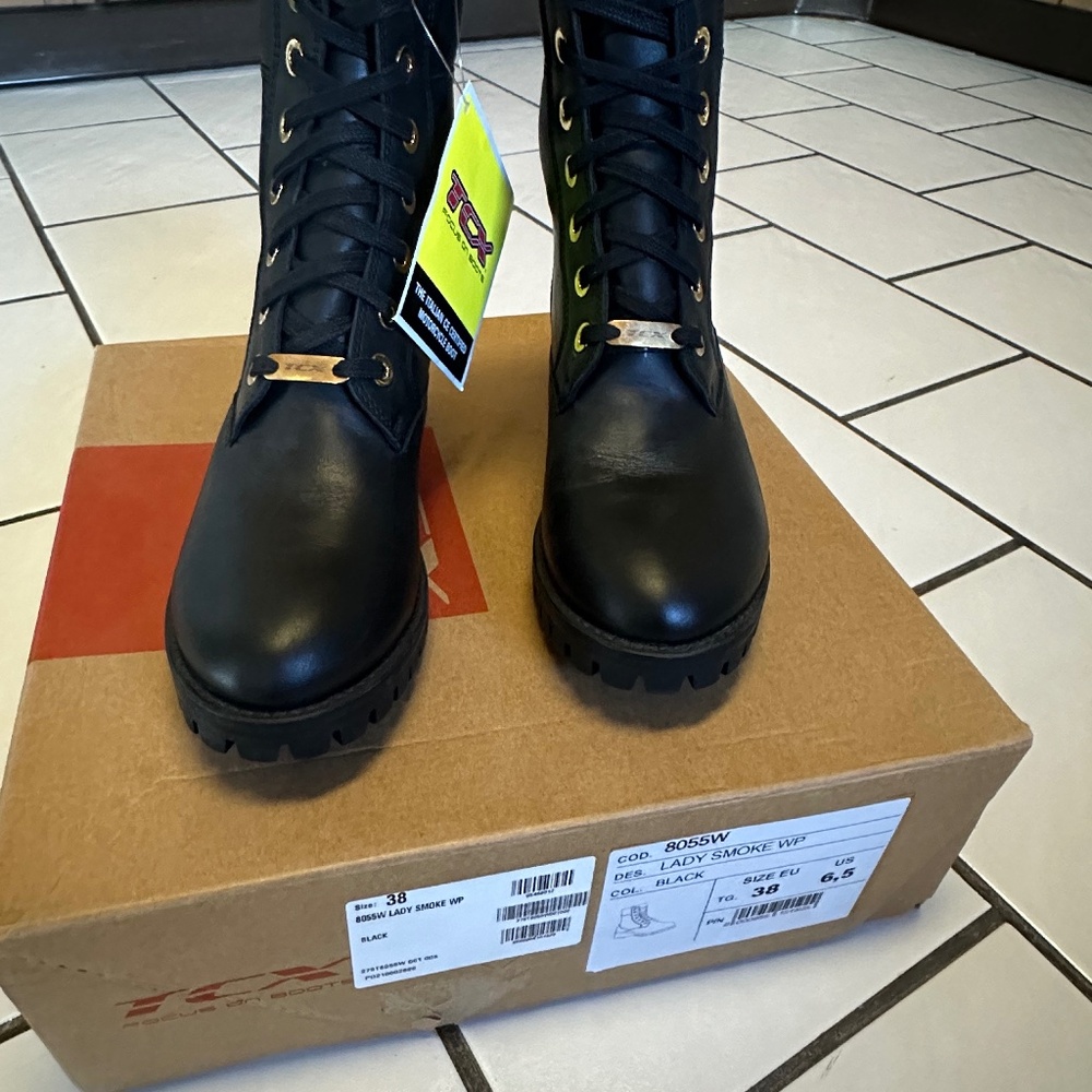 TCX Lady Smoke WP Motorcycle Boots - US 6.5